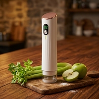 Scelleuse sous vide manuelle portable en plastique à piles pour sacs réutilisables, conservation domestique, grande capacité, indicateur LED, faible consommation