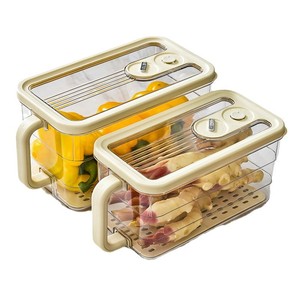 Refrigerator <b>Storage</b> <b>Box</b> Food Grade Plastic Lid L Size With Vent Valve For Fridge Organization - Product Image 4