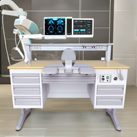 Poste de travail moderne en métal et acier pour laboratoire dentaire, bureau de technicien, décoration hospitalière, bancs de travail de laboratoire pour université
