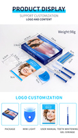 Kit de gel blanqueador de dientes con luz LED Kits de brillo de dientes de peróxido dental Juego de bolígrafo blanqueador de dientes
