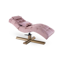 HICOMED Table de cils de luxe courbe noire pour salon de beauté esthétique Thai Spa Lit de cils Mobilier de salon facial hydraulique moderne