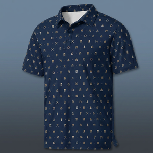 เสื้อโปโลพิมพ์ลายทั้งตัวสำหรับผู้ชาย แห้งเร็ว ระบายอากาศดี แขนสั้น เหมาะสำหรับกอล์ฟ ลำลอง ยูนิฟอร์ม รับผลิตแบบ OEM ODM - Product Image 2