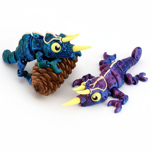 FEERON Jouet caméléon imprimé en 3D en PLA, modèle de lézard articulé phosphorescent, anti-stress, décoration de bureau, éducatif pour enfants - Product Image 1