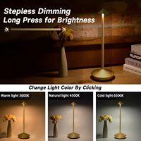 Offre Spéciale doré petit bureau LED extérieur portable veilleuse Dimmable Bar lampe en aluminium sans fil Led lampe de table