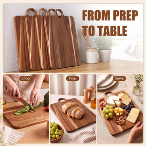 Planches à découper en bois de luxe vintage, plateau de service réversible pour charcuterie, <span class=keywords><strong>planche</strong></span> à découper en bois de 3 cm d'épaisseur - Product Image 6