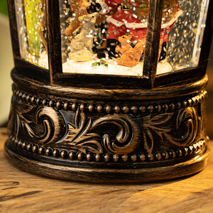 Boîte à musique de Noël, boule de cristal, lampe à vent, ornements, cadeau de vacances, accessoires, Père Noël, bonhomme de neige, enfants, résine - Product Image 3