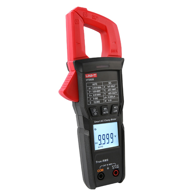 Цифровой токоизмерительный зажим UT202S UT202BT 600a, клещи, амперметр, тестер напряжения, измеритель частоты и температуры с автоматическим выбором диапазона