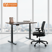 Bureau assis-debout électrique moderne à double moteur, réglable en hauteur, pour ordinateur, poste de travail motorisé professionnel, vente en gros