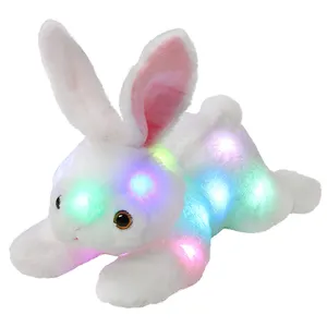 4061 10 Inch Plush Rabbit Stuffed Toys With Led Light Luminous Soft Animal Dolls Child Gift Rabbit Plush Toys