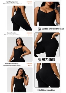 Ensemble <span class=keywords><strong>de</strong></span> survêtement côtelé grande taille pour femme, avec décolleté plongeant et dos ouvert, effet sculptant, vêtement <span class=keywords><strong>de</strong></span> sport élastique pour le <span class=keywords><strong>jogging</strong></span> en extérieur et l'entraînement en salle <span class=keywords><strong>de</strong></span> sport - Product Image 3