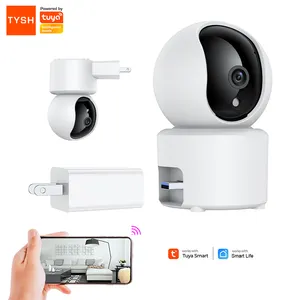 TYSH Kamera Ip Pintar Pemasangan Dinding, Ip Kamera Pintar Tuya Wifi Cctv Mini Ptz Kamera Keamanan Rumah Steker & Kabel Usb Catu Daya