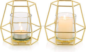 Bougeoir à photophore en alliage fini brillant de haute résistance pour la configuration de vacances éclairage de chambre d'environnement spirituel pour Noël - Product Image 5