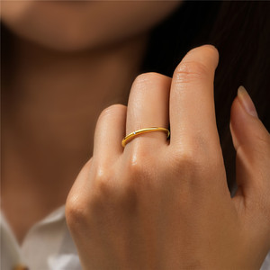 CANNER 2023 Nouvelle Collection Bague Simple et Tendance en Argent Sterling 925 avec Zircon Unique pour Femme, Plaqué Or 18K - Product Image 6