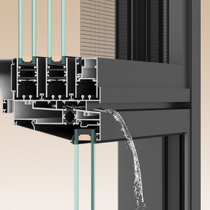 Finestre Scorrevoli in <span class=keywords><strong>Alluminio</strong></span> con Isolamento Termico, Vetro Temperato Antiuragano, Insonorizzate, Design Semplice e Moderno - Product Image 4