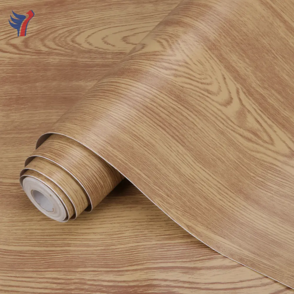 Buy Wallpaper Wood Texture Self-adhesive Peel And Stick PVC Vinyl Wallpaper For Furniture