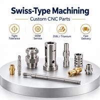 Pièces tournées CNC de type suisse personnalisées, composants de précision en acier inoxydable, service d'usinage OEM