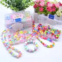 Kids Kleurrijke Kinderen Educatief Speelgoed Acryl Diy Kralen Kit Haarband Armband Kralen Voor Sieraden Maken