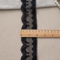 Dentelle en tulle de soie de lait double face simple de 5 cm de large, dentelle en maille brodée soluble dans l'eau pour la décoration de vêtements et de robes