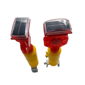 Luz de Advertencia Intermitente LED Roja con Energía Solar, Soporte Ajustable, Baliza de Seguridad Vial para Construcción en Carreteras - Product Image 4