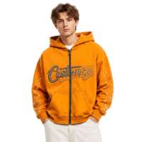 Sweat-shirt à capuche zippé en polaire épais pour homme, avec motif graphique, idéal pour les sports de plein air, usage quotidien décontracté, saison automne-hiver