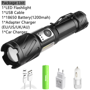 Đèn Pin Công Suất Cao XHP160 + COB Đèn Flash Màu Đỏ Đèn Pin Mạnh Mẽ Loại C Sạc Được Zoom 18650 26650 Pin XHP - Product Image 2