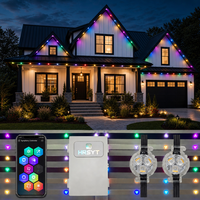 HRSYT - Fournisseur d'usine - Lumières de Noël et de fêtes RGBIC permanentes pour extérieur, étanches IP68, 12V 24V 36V 48V, à points lumineux RVBW