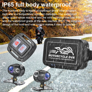 Cámara para Motocicleta, DVR con WiFi y GPS, Doble Cámara Delantera y Trasera Full HD 1080P, Impermeable, <span class=keywords><strong>Grabador</strong></span> <span class=keywords><strong>de</strong></span> Video para Moto, Tacógrafo - Product Image 4