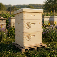 Heißer Verkauf: 10-Waben-3-Schicht-Wachs-beschichtete Langstroth-Bienenkästen – Komplettes Bienenzucht-Werkzeugset