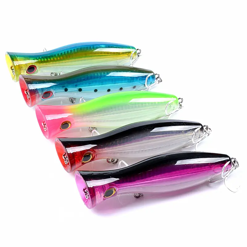 125mm 40.3g Popper fishing lures tuna trolling top water lure whopper plopper pencil crankbait tackle Artificial Bait