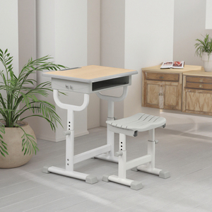 Ensemble de chaises de bureau pour enfants écologiques Mobilier scolaire économique et ergonomique en plastique Tabouret et table durables pour l'école - Product Image 6