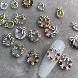 Accessoires décoratifs pour nail art en or 3D avec des breloques en cristal, zircon, pierres précieuses en métal, bijoux en diamant pour nail art - Product Image 5