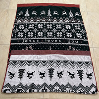 Double Sided Jacquard 100%cotton Custom Logo Woven Beach Luxury Bath Towels