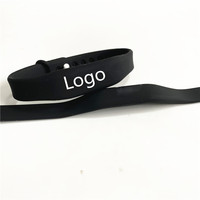 Bracelet connecté en silicone personnalisé avec logo imprimé, carte d'accès RFID 13,56 MHz NFC, étanche/résistant aux intempéries, pour réseaux sociaux