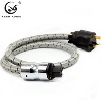 Câble d'alimentation en cuivre pur à 3 conducteurs YIVO XSSH Audiophile haut de gamme britannique UK IEC AC femelle mâle plaqué or cordon de câble d'alimentation britannique