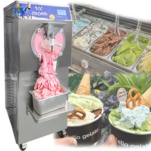 Mvckyi 100L/H 25L cylinder 5 function gelato hard ice cream machine for ice cream shop equipment italian ice/sorbet/fruit slush