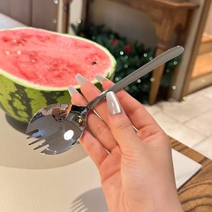 Fourchette-cuillère créative Premium SS, 2-en-1, polyvalente pour salades, pâtes, desserts, fruits et gâteaux, pour la maison et les restaurants - Product Image 4