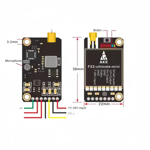 AKK 1.2W FX2-ultimate-mini 25mW/200mW/600mW/1200mW วิดีโอ 5.8G VTX สำหรับโดรน RC CN - Product Image 4