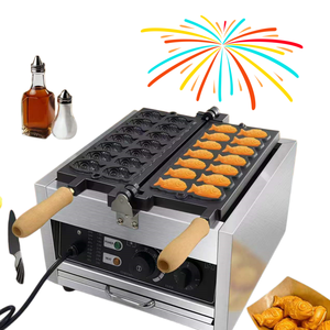 Machine à Taiyaki conviviale avec guide de recettes, en acier inoxydable durable pour gaufres en forme de poisson faites maison ou commerciales - Product Image 1
