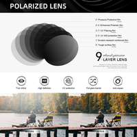 KINGSEVEN Lunettes de soleil polarisées UV400 en TPE à monture intégrale, design carré argenté tendance, unisexe, pour course en extérieur – Meilleures ventes