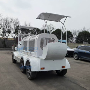 Popular Coche Fúnebre Eléctrico Retro Blanco de 6 Ruedas, Remolque de Carruaje Fúnebre, Coche Fúnebre de Lujo Único - Product Image 4