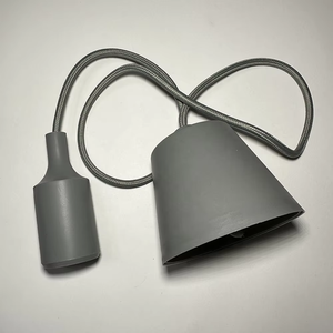 Đơn giản chỉ cần đầy màu sắc E27 ánh sáng mặt dây chuyền với nhựa Trần tăng, bện dây dệt, <span class=keywords><strong>Silicone</strong></span> Đèn ổ cắm - Product Image 1