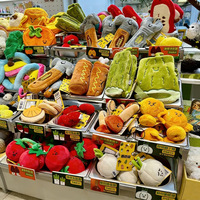 Nouveau porte-clés en peluche JC style Jellycat, thème gâteau et légumes, pendentif mignon pour sac, décoration créative 14cm