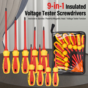 Insulated <b>Screwdriver</b> Set With Voltage Tester Flat Head Multifunctional For Electrical Repair - Product Image 5