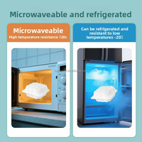 Conteneur alimentaire jetable à 3 compartiments de 9x9 pouces, boîte à emporter blanche pour restaurant, compatible micro-ondes, en plastique PP