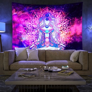 Tissu d'autel spirituel esthétique psychédélique cosmique cadeau Trippy noyau fantastique décor à la maison tenture murale - Product Image 3