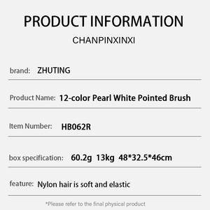 Ensemble de 12 pinceaux professionnels en nylon pour <span class=keywords><strong>peinture</strong></span> artistique, aquarelle, acrylique, huile, ensemble de pinceaux pour artistes - Product Image 2