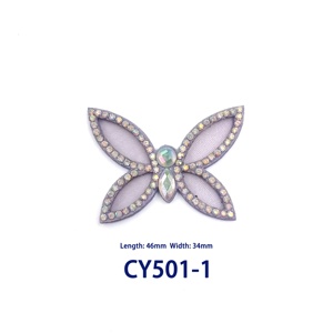 تطريز فراشة من حجر الراين للأحذية وتزيين الملابس CY501-1 46×34 مم - Product Image 4