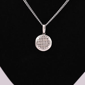 Colgante Estético en Forma de Balón de Voleibol con Diamante Redondo Cultivado en Laboratorio en Oro Sólido de 14 Quilates para Todas las Ocasiones para Hombres y Mujeres - Product Image 6