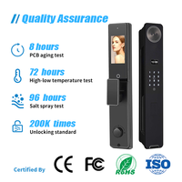 Serrure intelligente biométrique Tuya TTlock M7 Grade C avec reconnaissance faciale, empreintes digitales, RFID, contrôle WiFi via application, cloud, en alliage d'aluminium