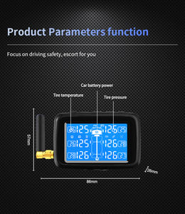 CAREUD Wireless TPMS Tire Pressure Monitoring System Temperature Monitor for RV <b>Caravan</b> Internal External Sensor - Product Image 4